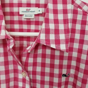 Vineyard Vines Pink Gingham Shirt